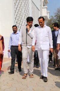 Deputy Chief Minister Ajit Pawar with MLA Rohit Pawar