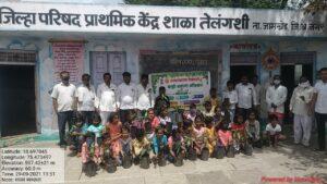 Distribution of 180 trees in Telangashi on the occasion of Rohit Pawar birthday