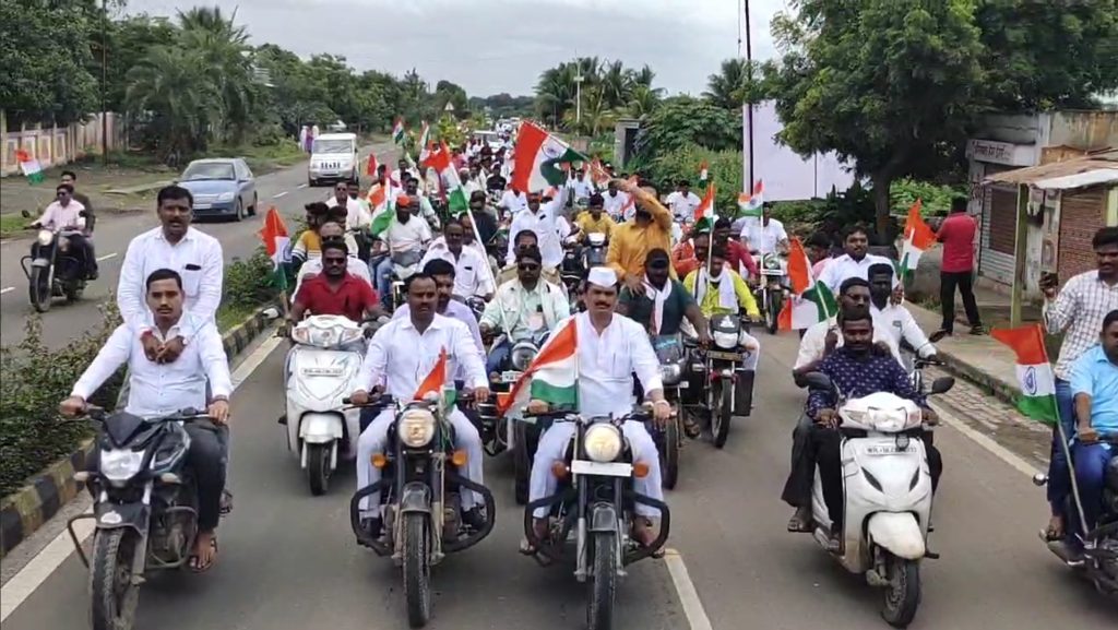 mla Ram Shinde's tiranga bike rally is discussed in Maharashtra