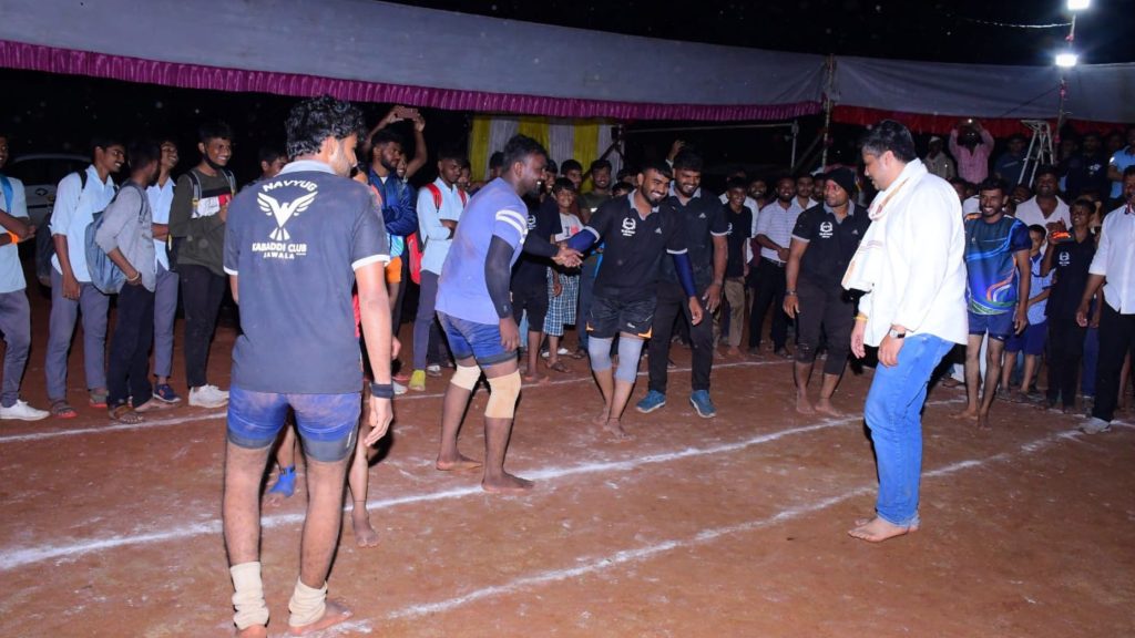 Bhum Kabaddi team winner and Navayug Kabaddi Club runner-up, Kabaddi tournament concluded on occasion of MLA Rohit Pawar's birthday in jawala,