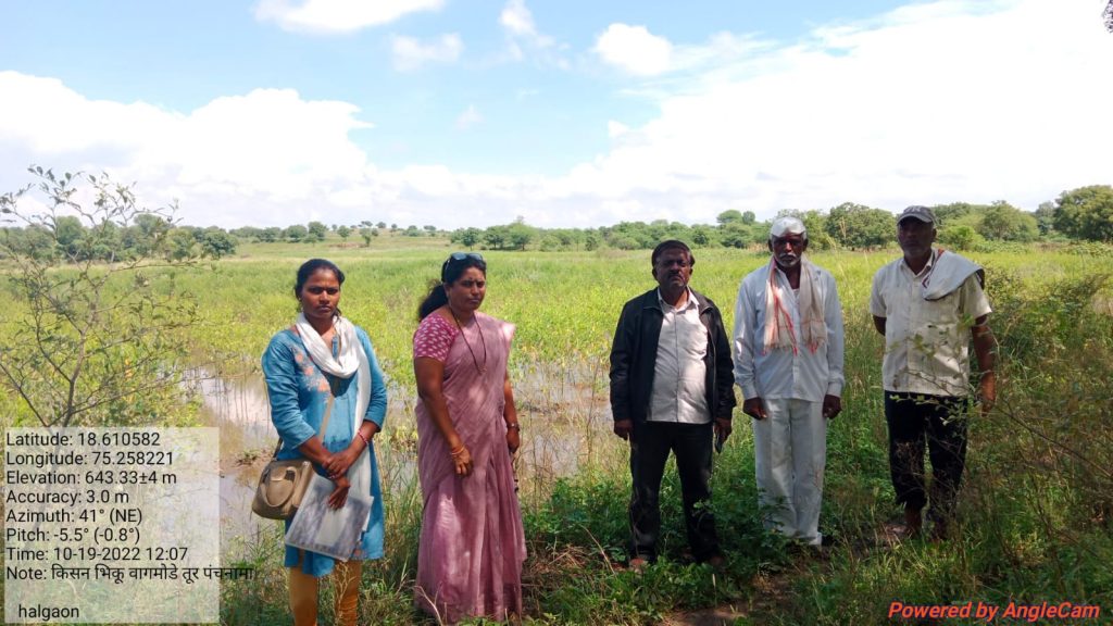 Joint Panchnama of the damage due to heavy rain in Jamkhed taluka has been launched by Agriculture and Revenue Department, see the overview of the damaged area in the photo