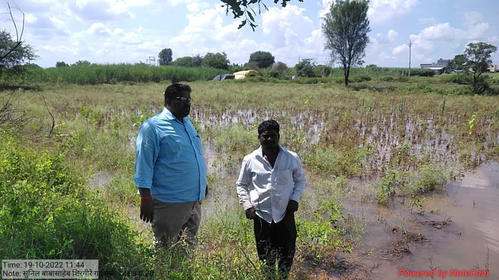 Joint Panchnama of the damage due to heavy rain in Jamkhed taluka has been launched by Agriculture and Revenue Department, see the overview of the damaged area in the photo