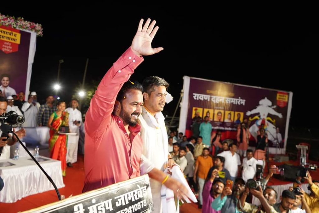 Exclusive moments from Maharashtra's biggest Ravan Dahan Sohla, kharda ravan dahan sohla 2022, rohit pawar news today 