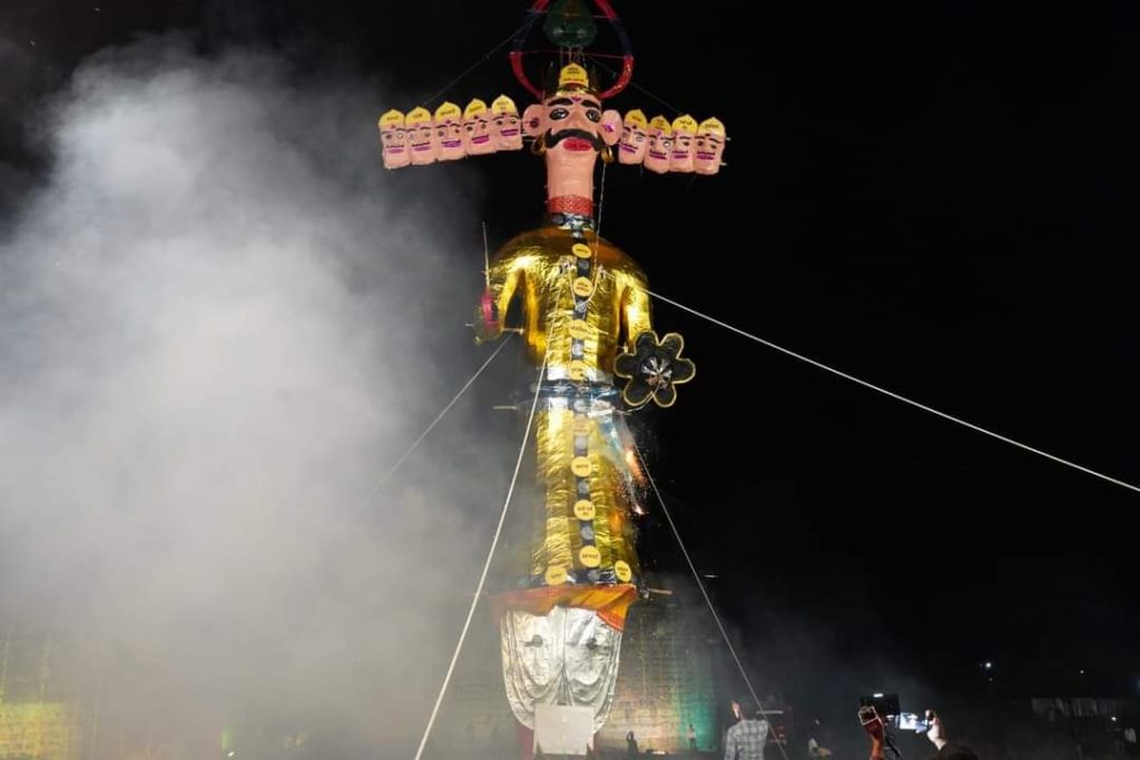 Exclusive moments from Maharashtra's biggest Ravan Dahan Sohla, kharda ravan dahan sohla 2022, rohit pawar news today 