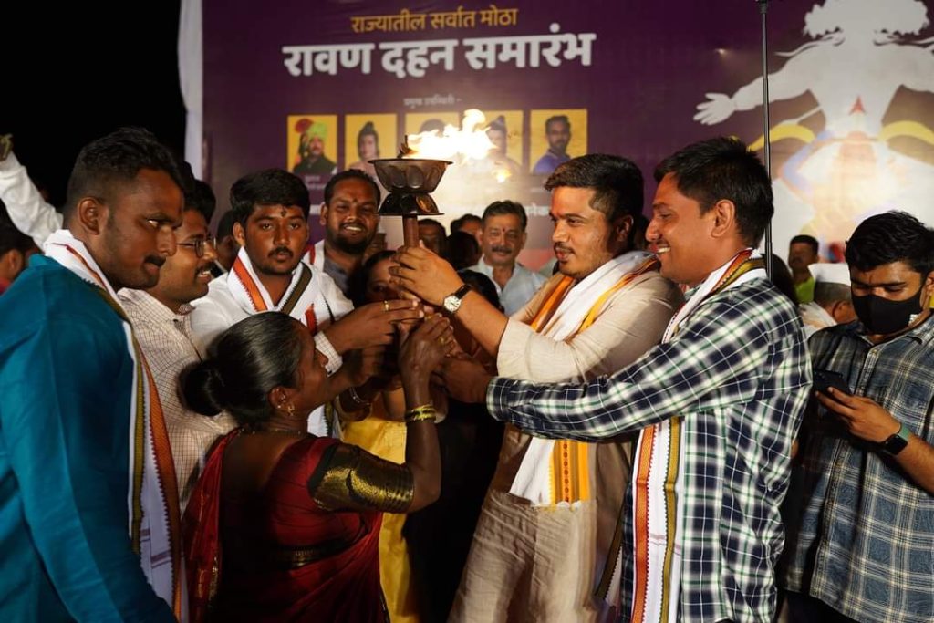 Exclusive moments from Maharashtra's biggest Ravan Dahan Sohla, kharda ravan dahan sohla 2022, rohit pawar news today 
