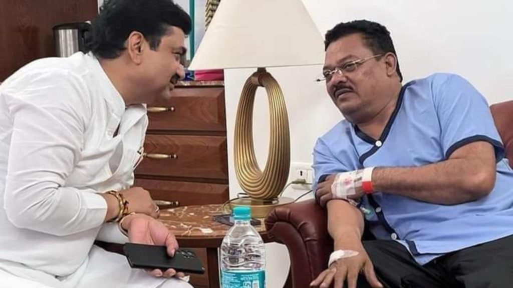 MLA Ram Shinde met MLA Sanjay Shirsath at Lilavati Hospital