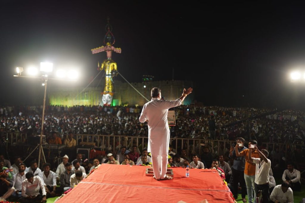 Exclusive moments from Maharashtra's biggest Ravan Dahan Sohla, kharda ravan dahan sohla 2022, rohit pawar news today 