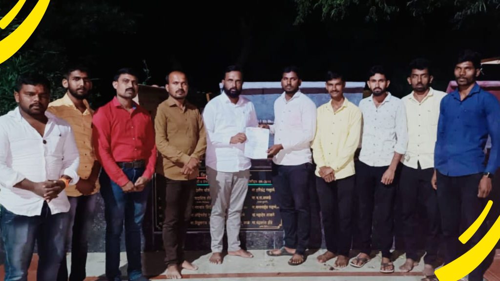 announcement of the name of Amol Vadavkar as Ahmednagar District President of Shivsfurti Group