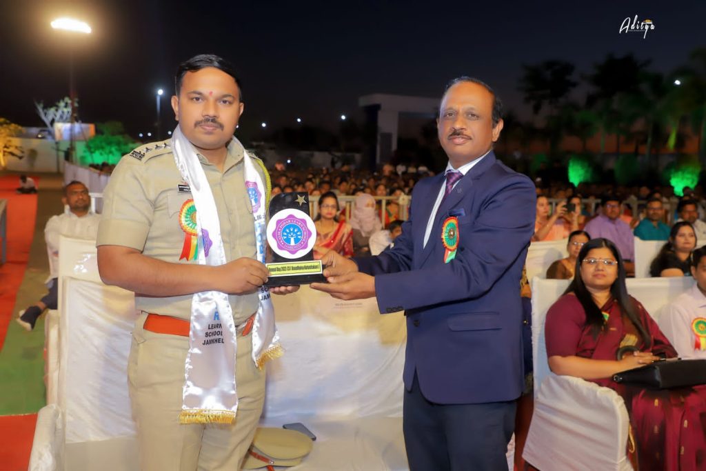Every student should have the feeling that Teachers are, therefore we are - DYSP Annasaheb Jadhav, Jamkhed Kalika Podar Learn School Snehasamelan 2023,