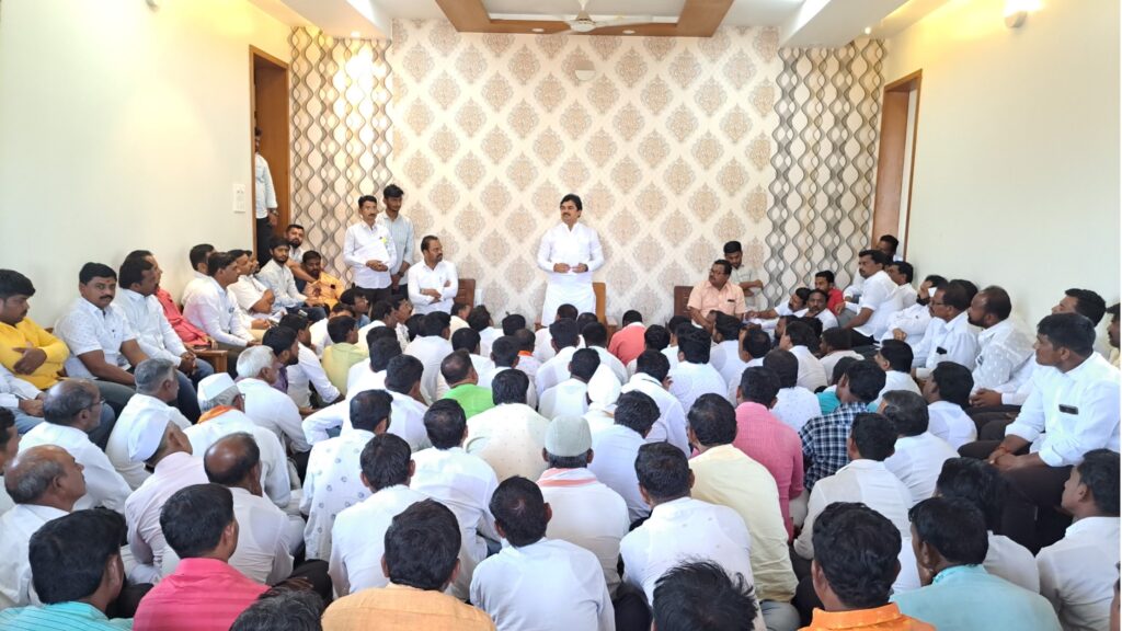 BJP flag will be hoisted on Jamkhed Bazar Committee - MLA Prof. Ram Shinde, Jamkhed BJP's election strategy meeting concluded