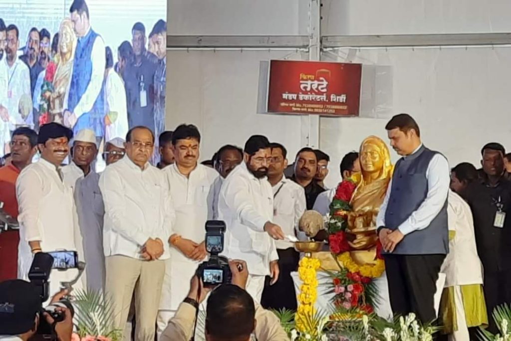 Devendra Fadnavis's support to MLA Ram Shinde's demand and Chief Minister Eknath Shinde's big announcement, Punyashlok Ahilya Devi Holkar Jayanti 2023