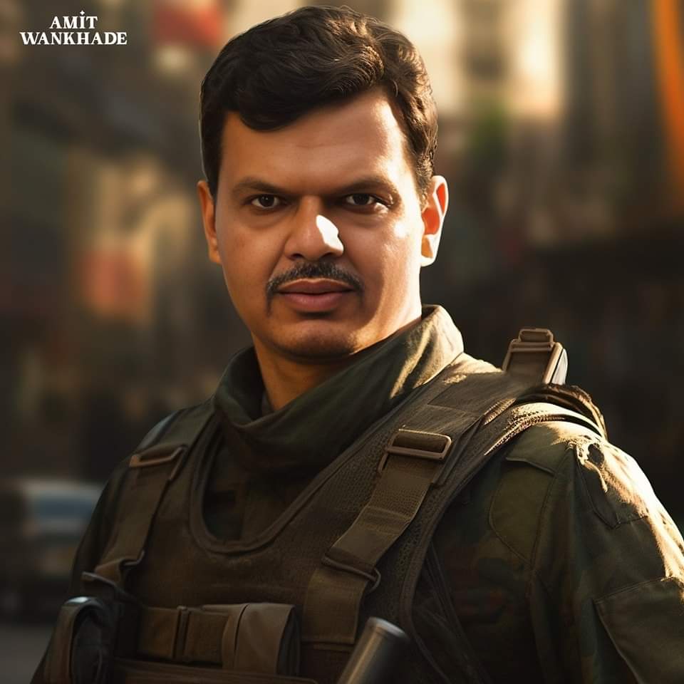 Maximum of AI Army look of BJP leaders, Devabhau's look is amazing, how do Udayanraje, Pankajatai, Danve Patil look like? See photo, Amit wankhede latest news,