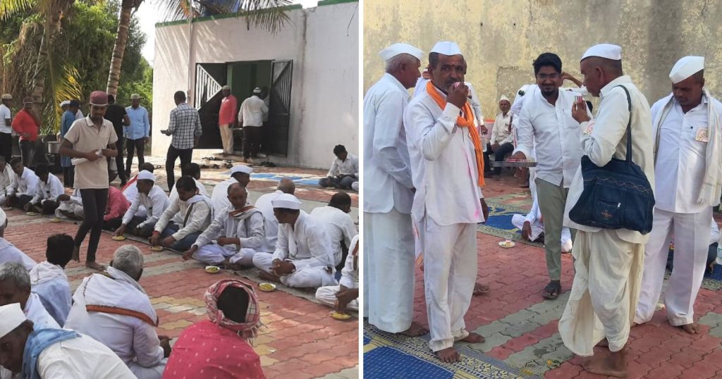 Ashadhi Wari 2023, Dindi of Sriram Devasthan Trust was served by jawalaa Muslim brothers,Vision of Hindu-Muslim brotherhood in Jamkhed taluka