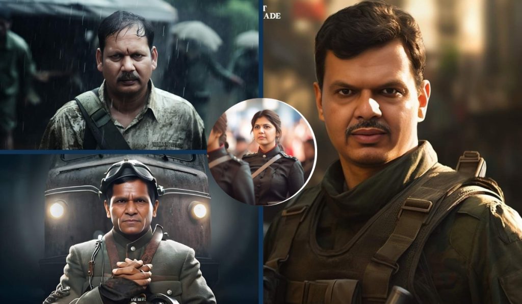 Maximum of AI Army look of BJP leaders, Devabhau's look is amazing, how do Udayanraje, Pankajatai, Danve Patil look like? See photo, Amit wankhede latest news,