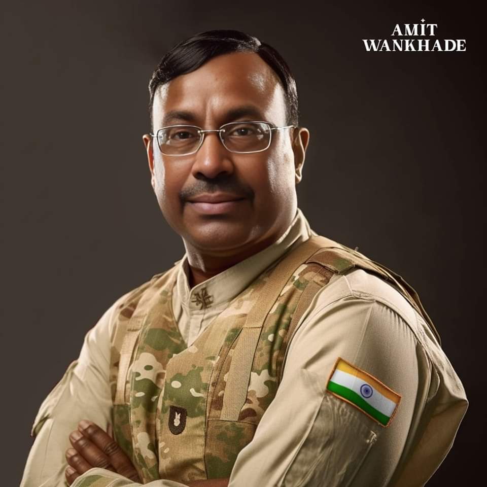 Maximum of AI Army look of BJP leaders, Devabhau's look is amazing, how do Udayanraje, Pankajatai, Danve Patil look like? See photo, Amit wankhede latest news,