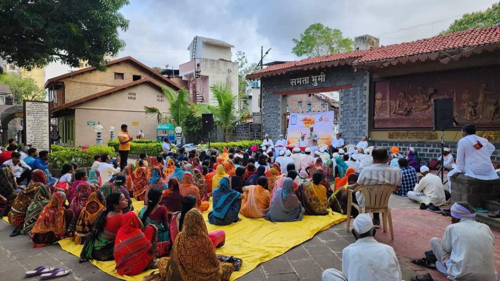Those who oppose the Constitution are the real kafir - Paigambar Shaikh, Sanvidhan Samata Dindi news, Pune Dindi News, Struggle between truth and falsehood is crusade - Rajabhau Chopdar