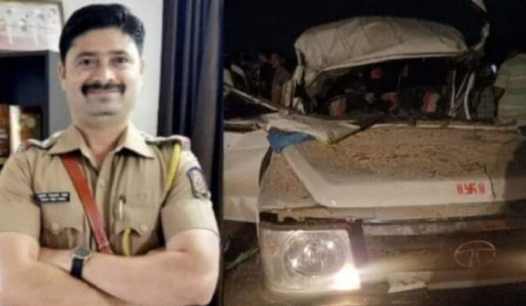 Jalgaon Breaking News, two died and three were seriously injured after tree fell on police car, Assistant Police Inspector Sudarshan Datir was included in dead, Sudarshan Datir latest news,