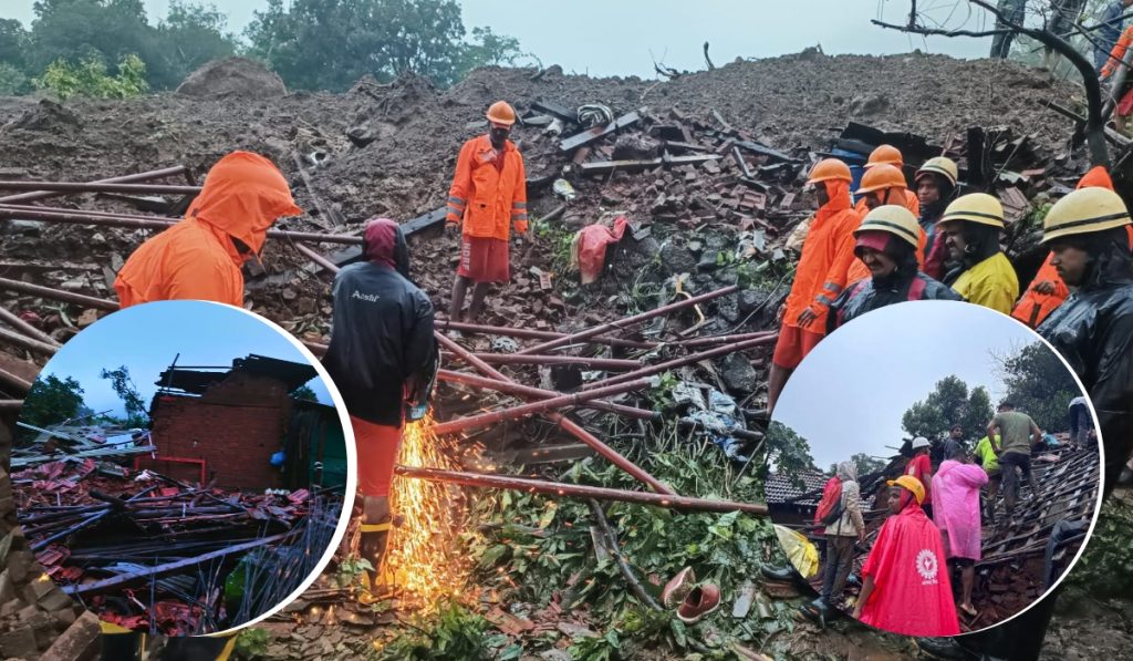 Raigad Khalapur Irshalgad Landslide latest news, repeat of Malin and Taliya, mountain collapsed on Irshalwadi-Irshalgad village, 5 people died, many people were trapped under mudslide, Chief Minister eknath shinde rushed to spot,