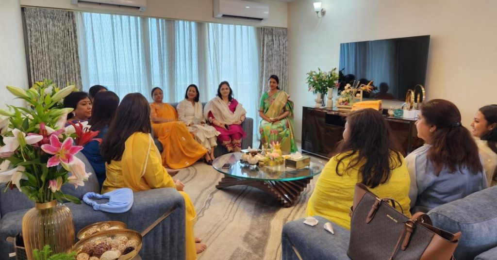 Dhanshree Vikhe Patil hosted Puranpoli feast For wifes of BJP leaders, many people including the wife of BJP National President were present,