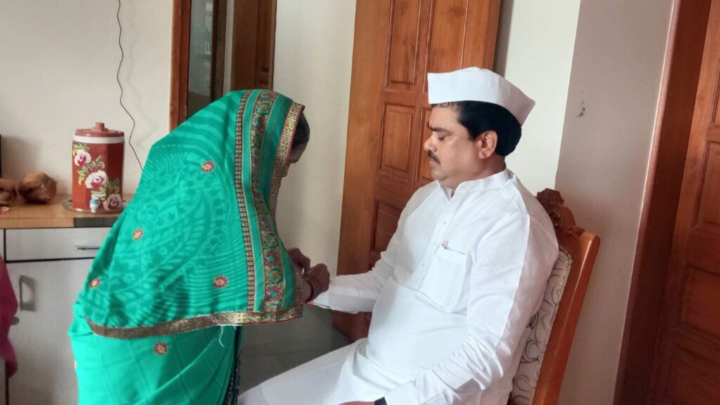 MLA Prof. Ram Shinde celebrated Raksha Bandhan with his beloved sisters