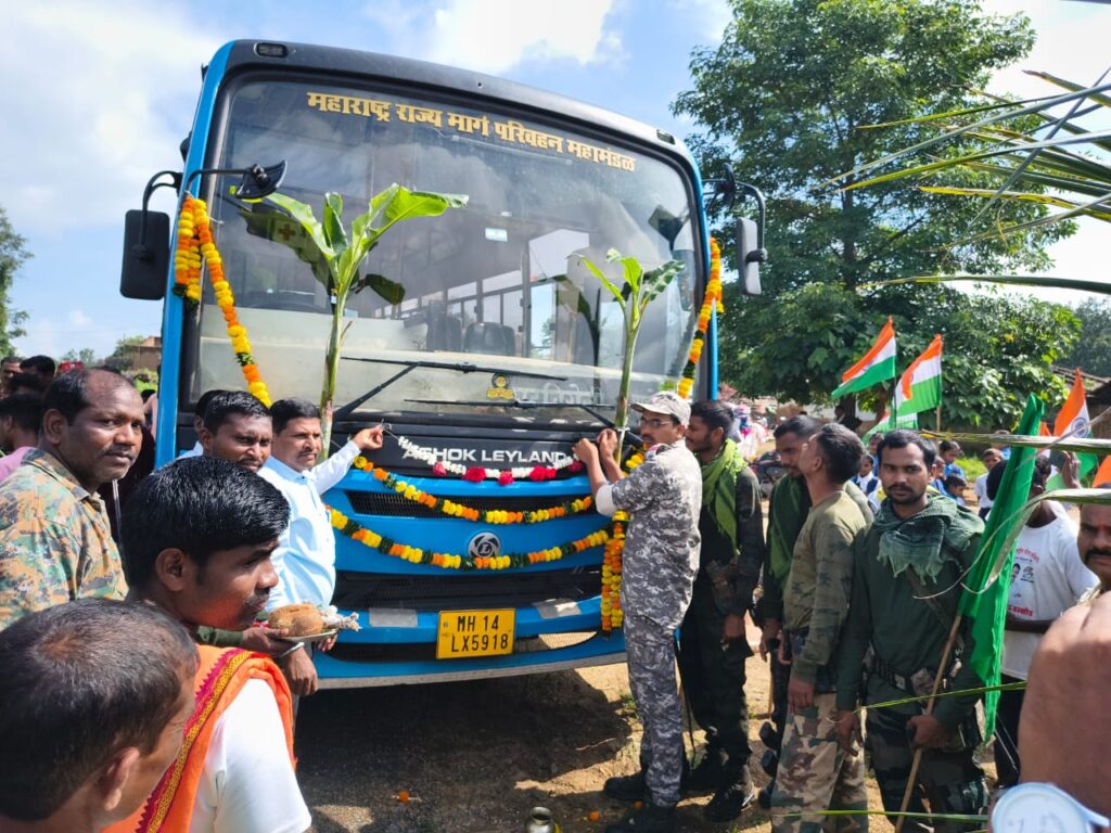 After 78 years of independence ST buses will run in tribal villages of Gadchiroli for first time, bus services have started for 15 villages including Ambezari,