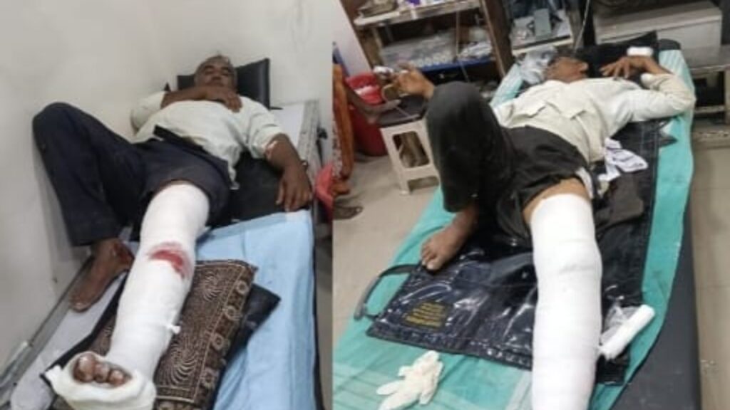 thrill of sugarcane transporting tractor continues,  terrible accident on Karjat Road, two seriously injured, jamkhed accident news today, 