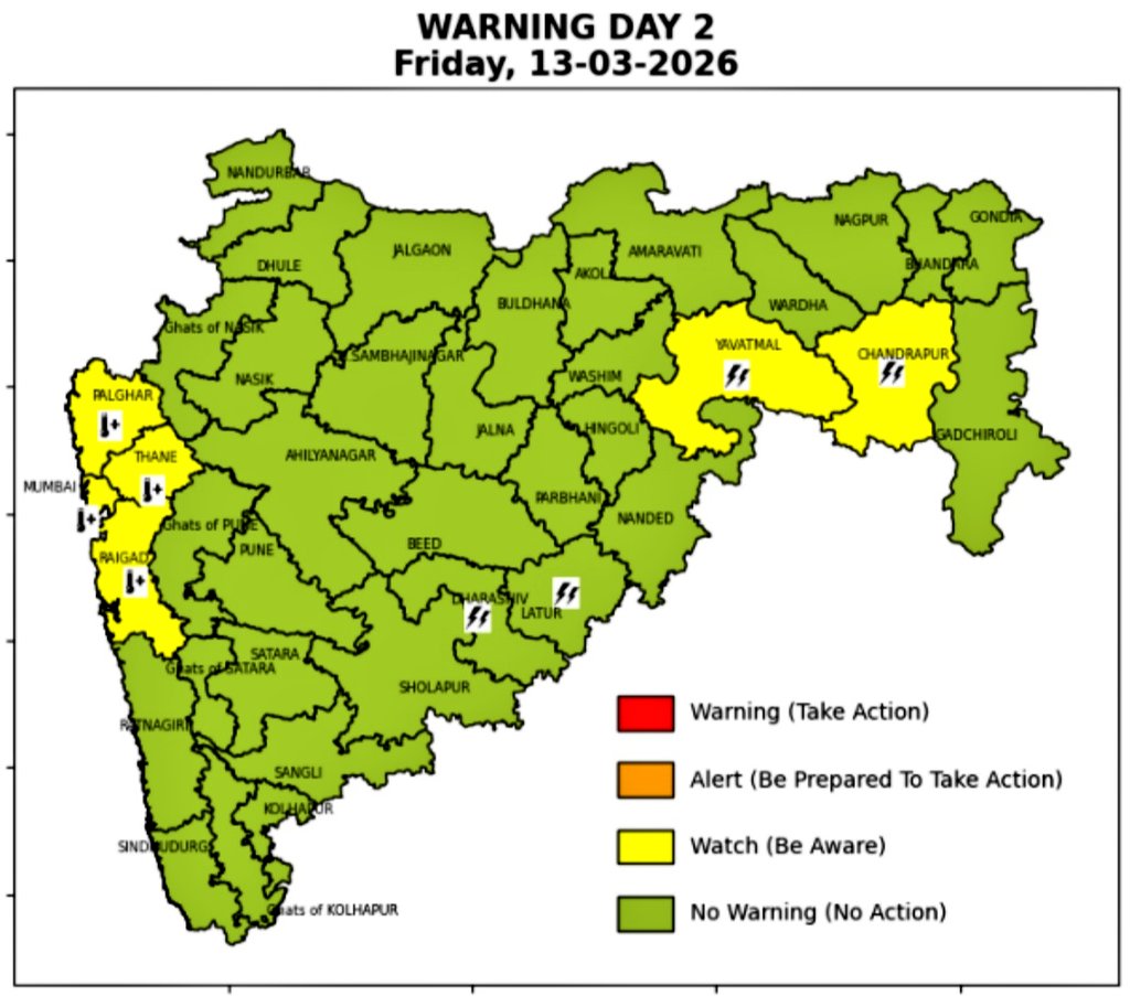 maharashtra weather alert hailstorm 4 days danger 2026