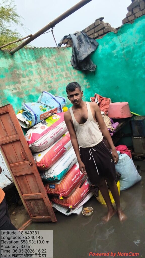 Monsoon 2026, Heavy rains wreak havoc in Jamkhed taluka,3 cows killed after lightning strikes  well, many villages affected, two injured
