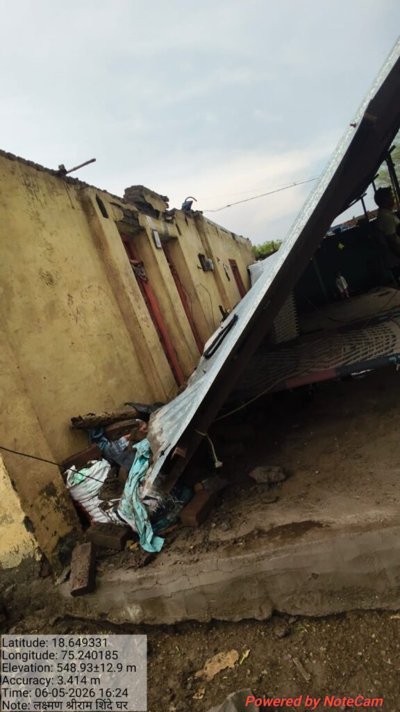 Monsoon 2026, Heavy rains wreak havoc in Jamkhed taluka,3 cows killed after lightning strikes  well, many villages affected, two injured