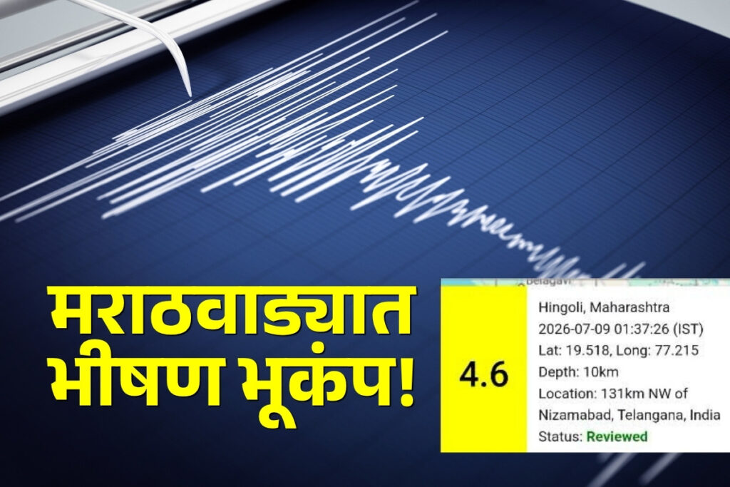Marathwada Shaken, Four strong earthquake tremors strike at midnight, chaos in Hingoli, Parbhani, Nanded, earthquake news today,